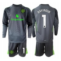 Manchester United Altay Bayindir #1 Målvakt Bortatröja Barn 2025-26 Långärmad (+ Korta byxor)